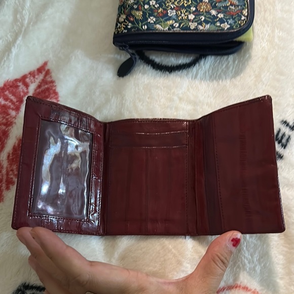 Eel skin leather vintage 3 folds - Picture 2 of 15